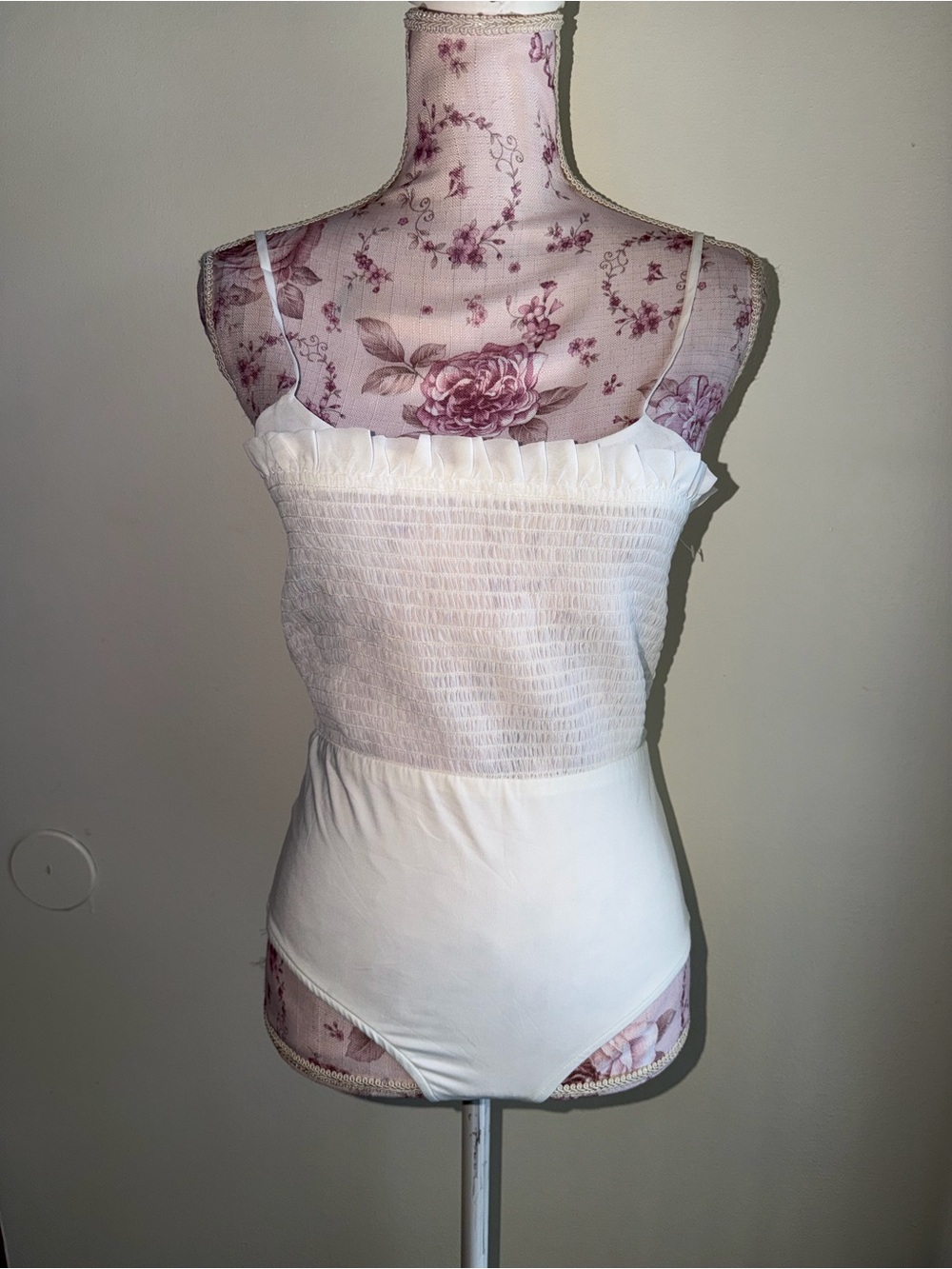 Rare House of Harlow 1960 x Revolve Smocked Bodysuit Sz S